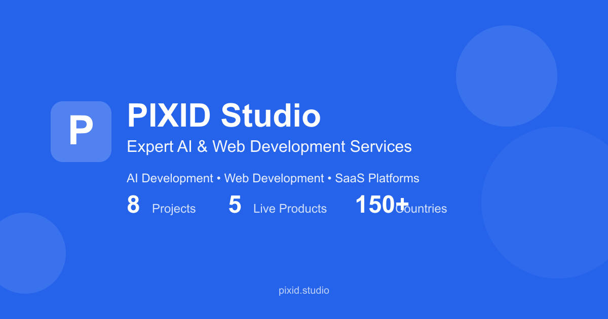 PixID Studio products hub $100 website — education, compliance, and automation portfolio